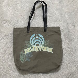 Olive Tote with Black Straps